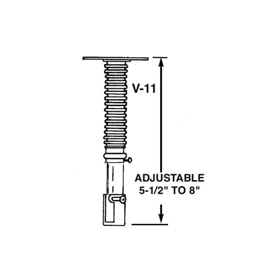 V11B MHP Single Flex-Adjustable Venturi Tube 5-1/2" to 8-1/2"